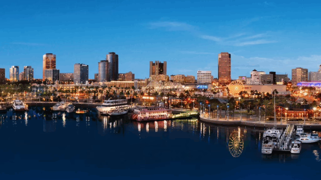 Scenic view of Long Beach, California waterfront, representing the location of Pride Detox.